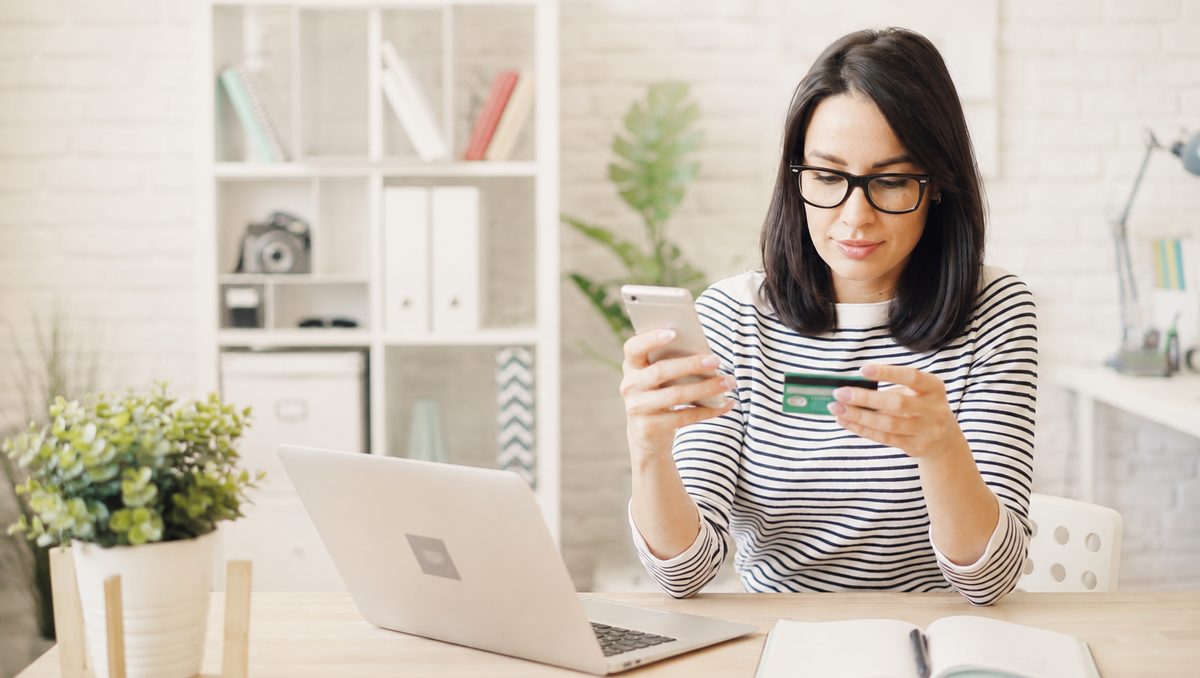 Placing a catering order online on a laptop