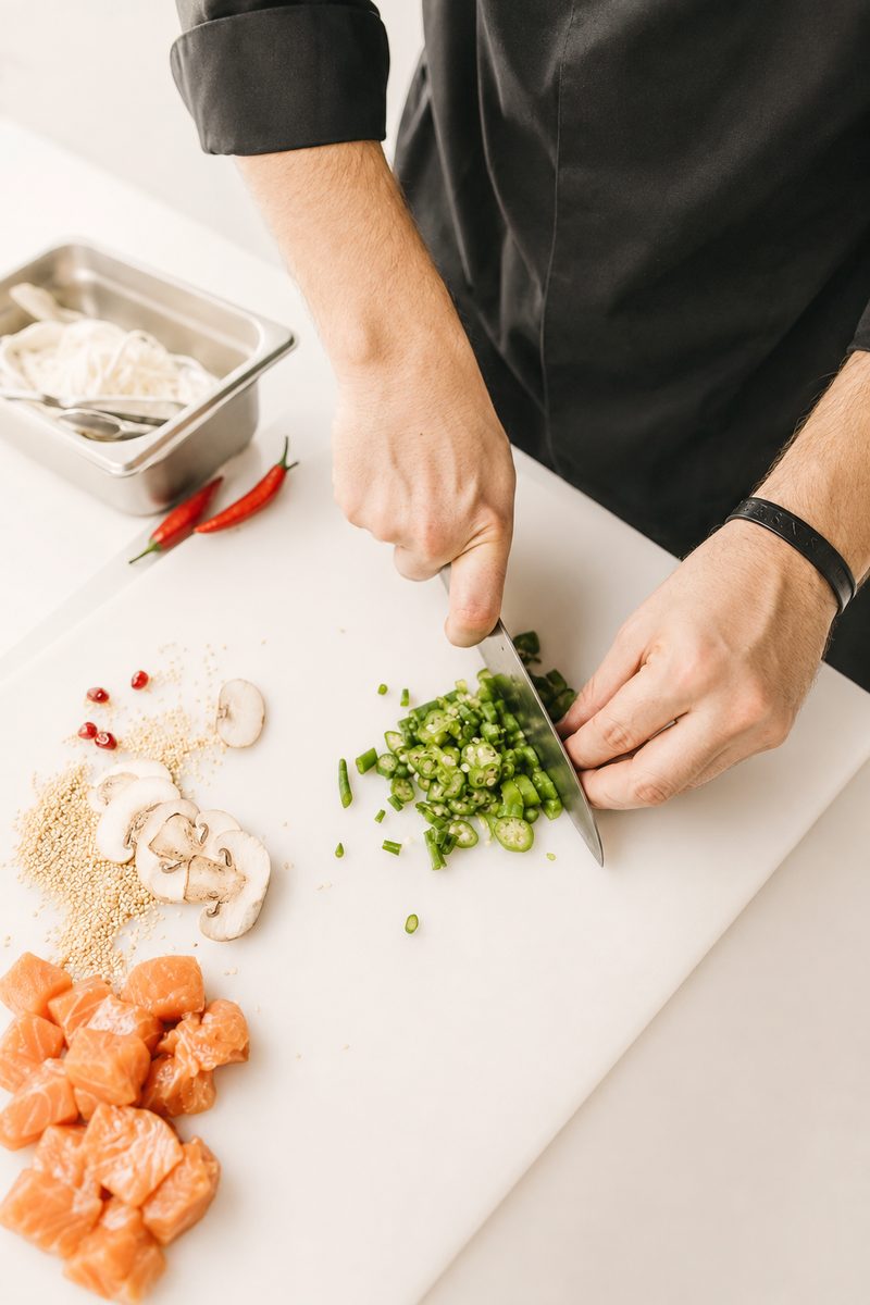 Catering platters being prepared fresh in the kitchen