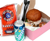 Box Lunches in pink boxes for American Cancer Society 